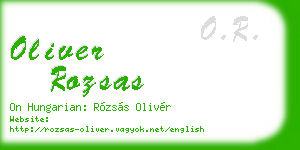 oliver rozsas business card