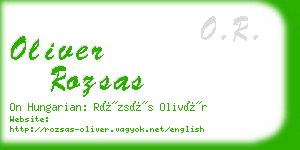 oliver rozsas business card